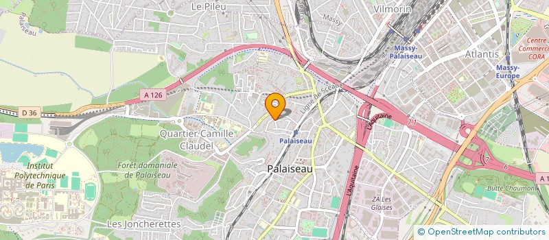 localisation de l'entreprise LC2M à PALAISEAU