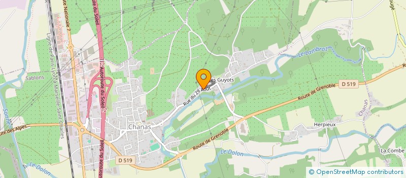 localisation de l'entreprise LC2M  CHANAS