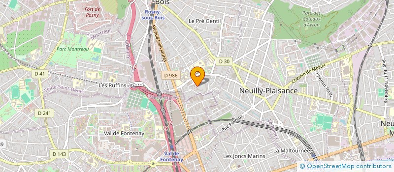 localisation de l'entreprise LCA à ROSNY-SOUS-BOIS