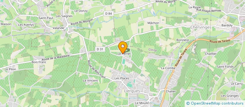 localisation de l'entreprise LCB CONCEPT à PORTE DES PIERRES DOREES