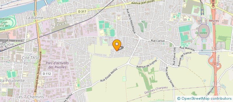 localisation de l'entreprise LCB INDUSTRIE à DECINES-CHARPIEU