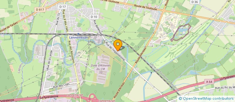 localisation de l'entreprise LCB INVESTISSEMENTS  LANNEMEZAN