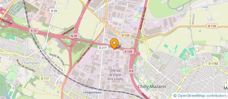 localisation de l'entreprise LCCI - LA CENTRALE DE CHAUFFAGE INDIVIDUEL  CHILLY-MAZARIN