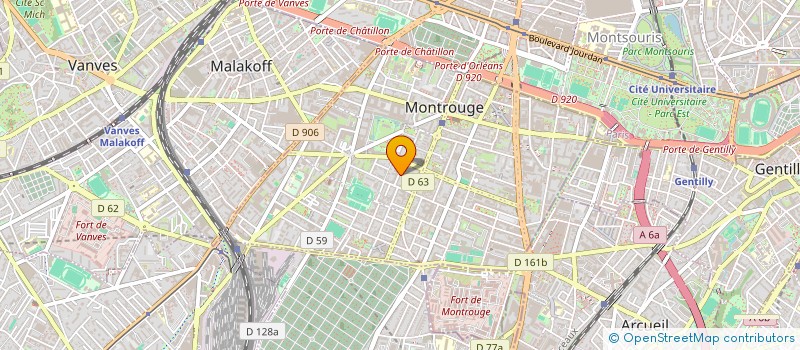 localisation de l'entreprise LCD IMMO  MONTROUGE