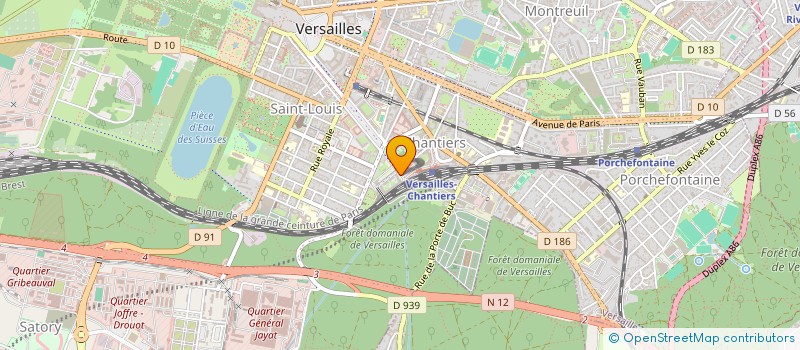 localisation de l'entreprise LCDC WEST à VERSAILLES