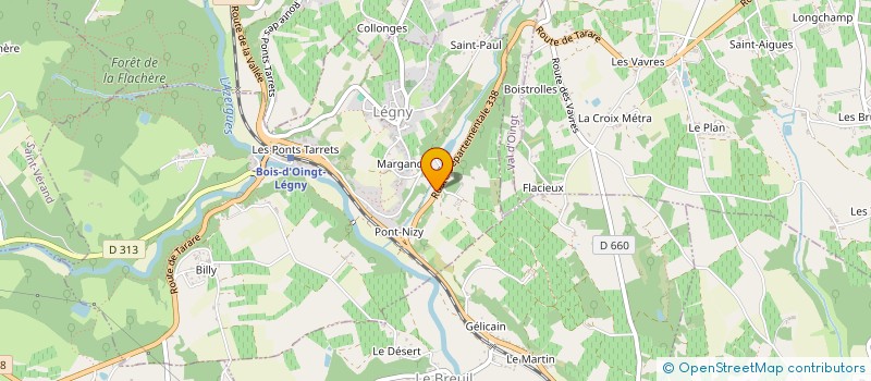 localisation de l'entreprise LCDP IMMO AZERGUES  LEGNY