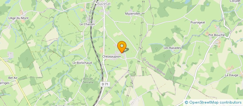 localisation de l'entreprise LCDV 87160 à BAZELAT