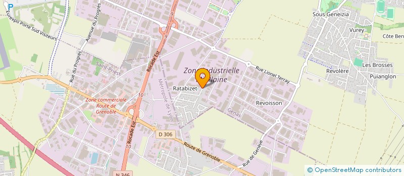 localisation de l'entreprise LCE  GENAS