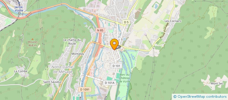 localisation de l'entreprise LCE ELECTRICITE 38 à VIZILLE