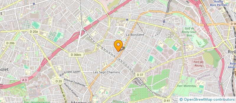 localisation de l'entreprise LCES NETTOYAGE à MONTREUIL
