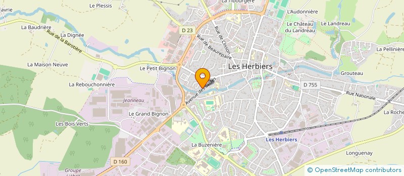 localisation de l'entreprise LCF RONDEAU à LES HERBIERS