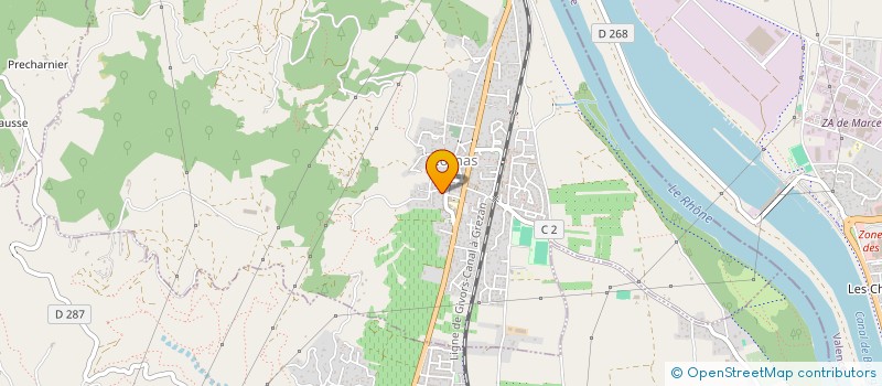 localisation de l'entreprise LCG  CORNAS