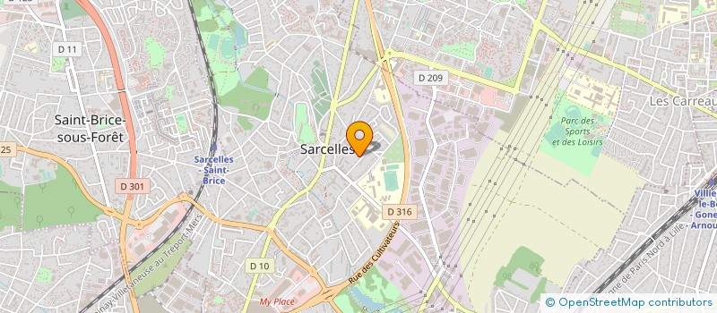 localisation de l'entreprise LCG BATIMENT à SARCELLES