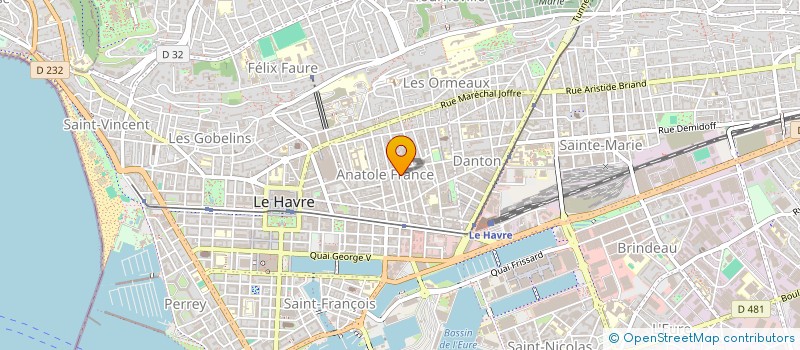 localisation de l'entreprise LCH INTERIORS à LE HAVRE