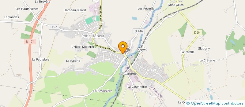 localisation de l'entreprise LCJ COIFFURE  PONT-HEBERT