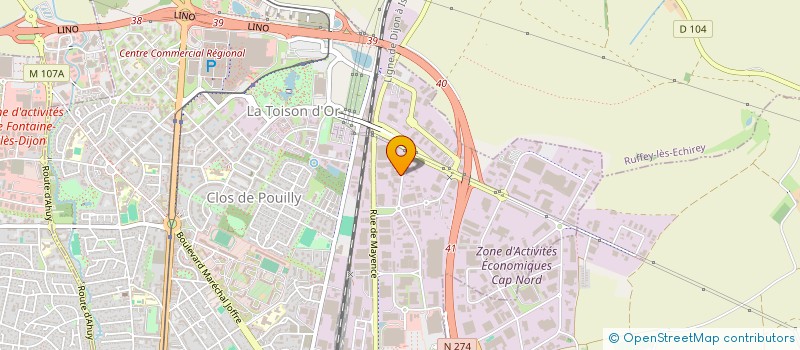 localisation de l'entreprise LCM ACTION  DIJON