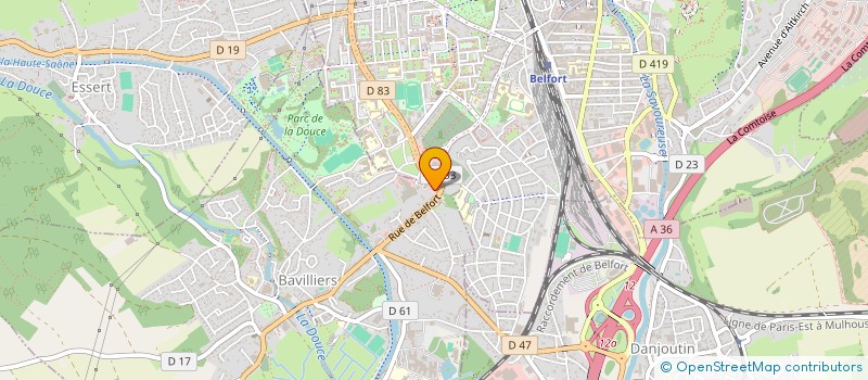 localisation de l'entreprise LCM BELFORT-MULHOUSE  BAVILLIERS