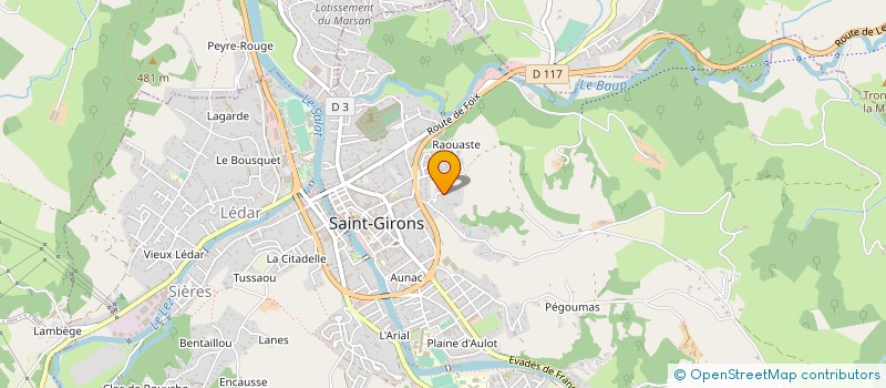 localisation de l'entreprise LCM IMMOBILIER à SAINT-GIRONS