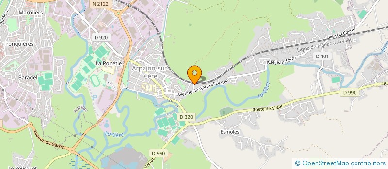 localisation de l'entreprise LCP 2 à ARPAJON-SUR-CERE