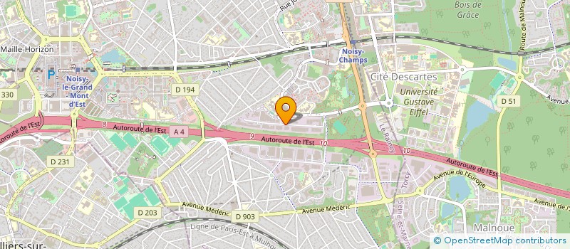 localisation de l'entreprise LCP à NOISY-LE-GRAND