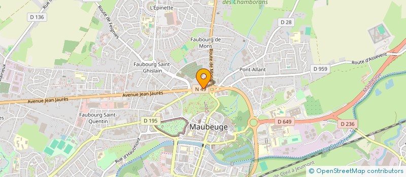 localisation de l'entreprise LCPR IMMO  MAUBEUGE