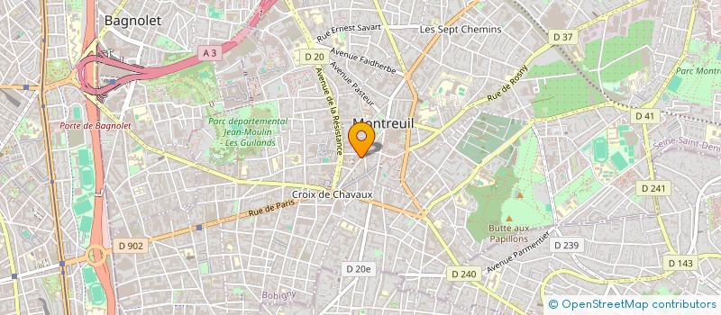 localisation de l'entreprise LCR BATIMENT à MONTREUIL