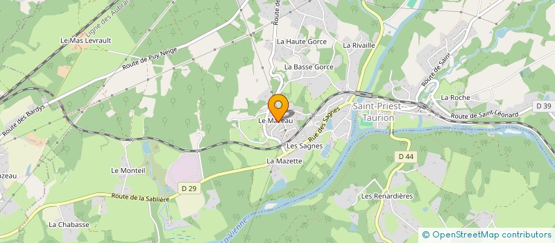 localisation de l'entreprise LCTP à SAINT-PRIEST-TAURION