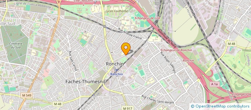 localisation de l'entreprise LCV  RONCHIN