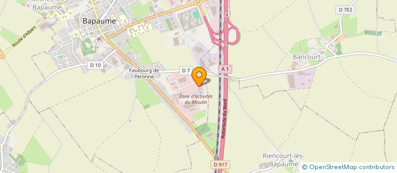 localisation de l'entreprise LCV FRANCE  BAPAUME