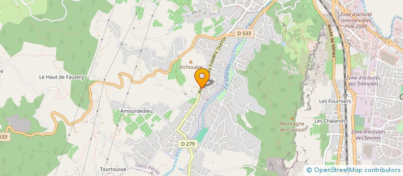 localisation de l'entreprise LCV07 (LABROSSE CHOUKROUN VIGNE)  SAINT-PERAY