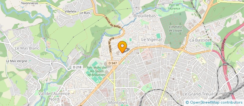 localisation de l'entreprise LCVL à LIMOGES