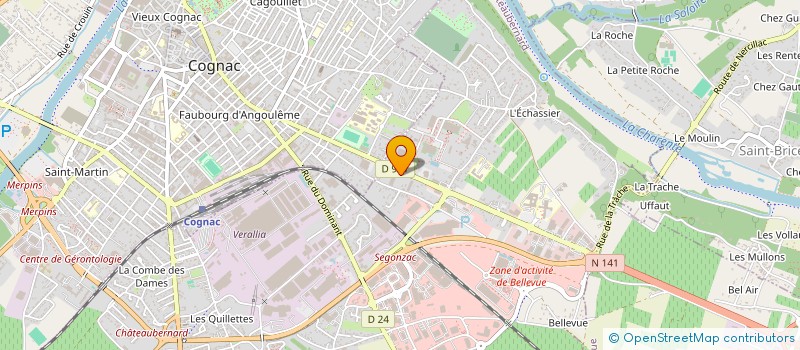 localisation de l'entreprise LCY GESTION à CHATEAUBERNARD