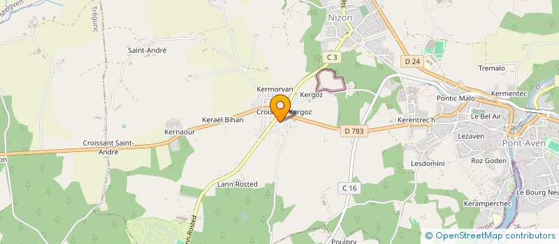 localisation de l'entreprise LD AMENAGEMENT  PONT-AVEN