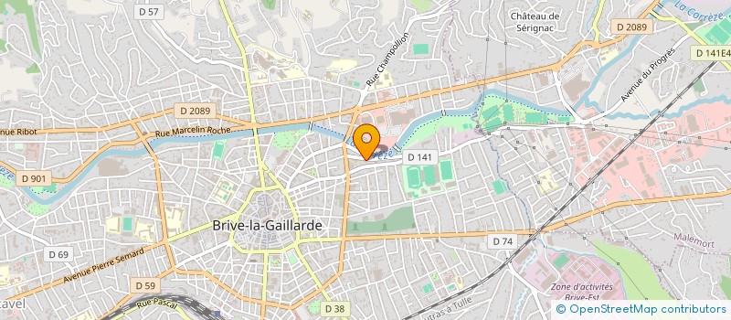localisation de l'entreprise LD BUREAUTIQUE à BRIVE-LA-GAILLARDE