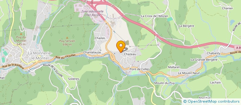 localisation de l'entreprise LD CORP.  LA MONNERIE-LE-MONTEL