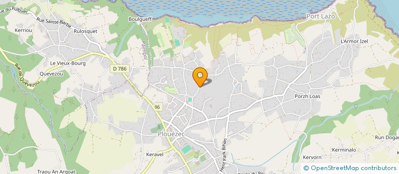 localisation de l'entreprise LD ELEC à PLOUEZEC