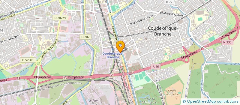 localisation de l'entreprise LD HOLDING  COUDEKERQUE-BRANCHE