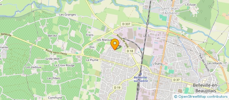 localisation de l'entreprise LD IMMO  BELLEVILLE-EN-BEAUJOLAIS