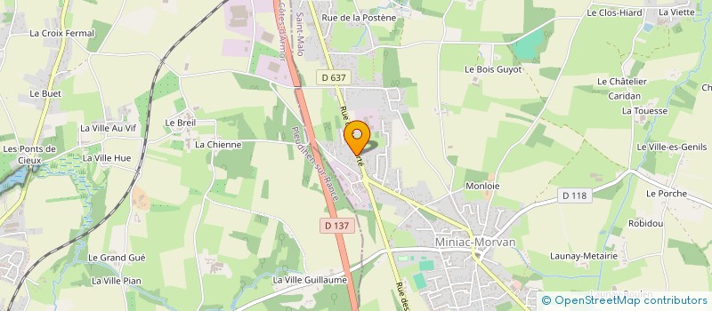 localisation de l'entreprise LD IMMOBILIER  MINIAC-MORVAN