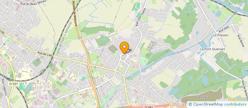 localisation de l'entreprise LD INVEST  BEUVRY