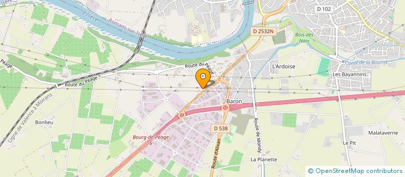 localisation de l'entreprise LD MOTOCULTURE à CHATEAUNEUF-SUR-ISERE