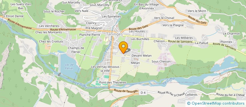 localisation de l'entreprise LD TAXI  TANINGES