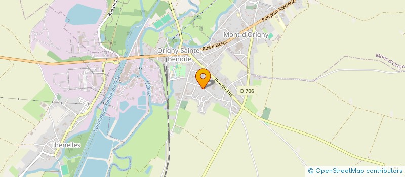 localisation de l'entreprise LD TERRASSEMENT  ORIGNY-SAINTE-BENOITE