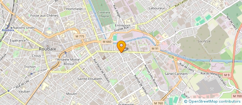 localisation de l'entreprise LD TEXTILE EURL à ROUBAIX