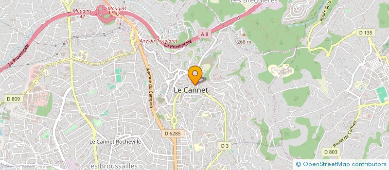 localisation de l'entreprise LD2J à LE CANNET