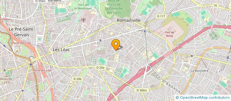 localisation de l'entreprise LDA à ROMAINVILLE