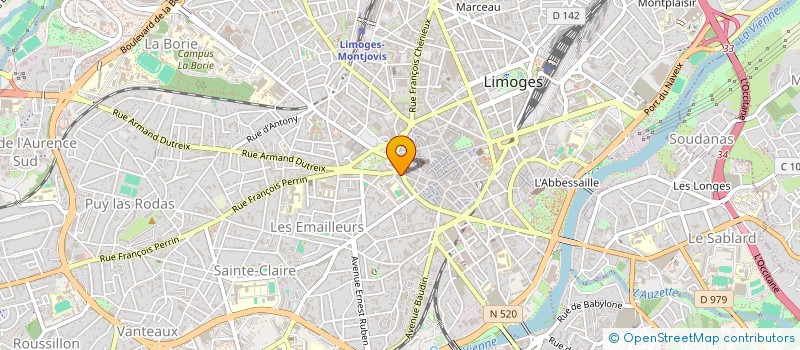 localisation de l'entreprise LDA FINANCES à LIMOGES