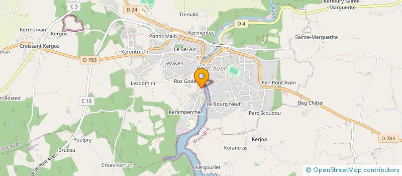 localisation de l'entreprise LDF  PONT-AVEN