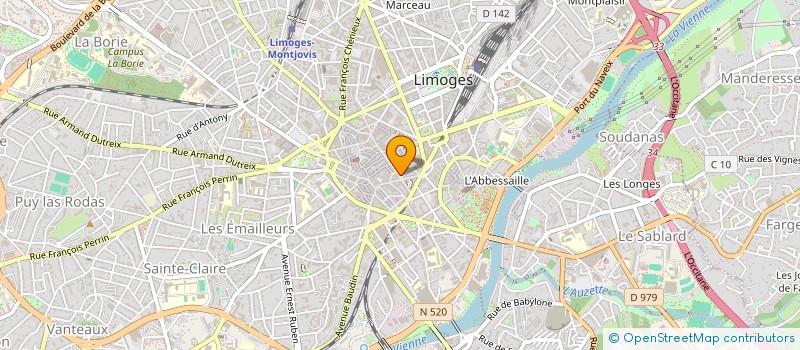 localisation de l'entreprise LDG MOBILIER à LIMOGES