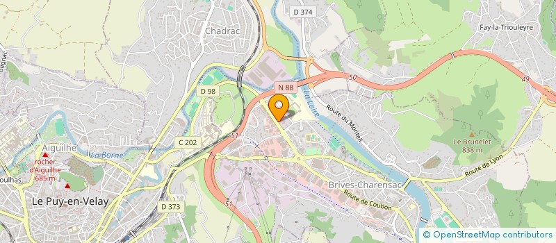 localisation de l'entreprise LDH AMENAGEMENT à BRIVES-CHARENSAC